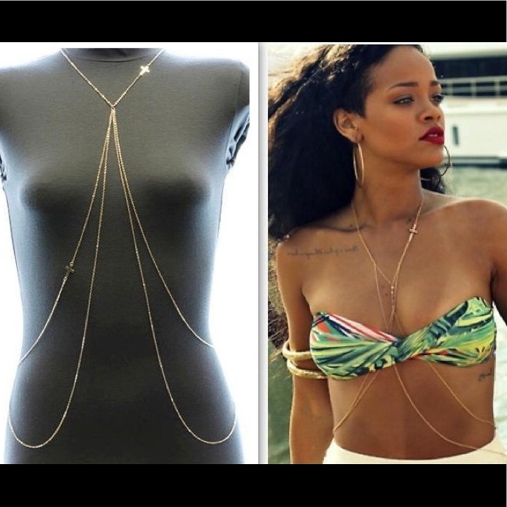 Gold Cross Body Chain